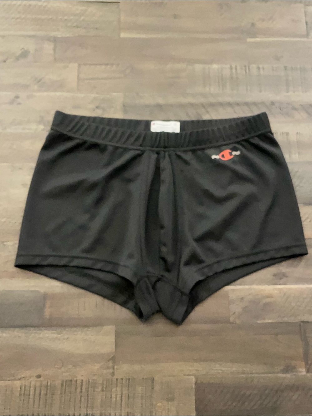 MENS CHAMPION BLACK BOXER BRIEFS